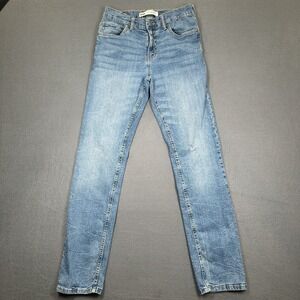 Levi's 502 Jeans Boys 16R Blue Light Wash Denim Regular Taper Distressed Whisker